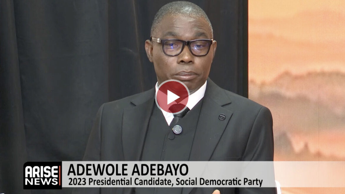 Adewole Adebayo:  SDP Is Not A Lone Ranger, Our Strategic Partners Are Segments Of Society